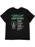 5 Things I Like Almost As Much As Ham Radio Funny Classic Cotton Tee – Unisex Comfort For Any Season