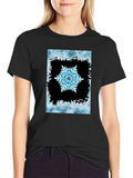 Snowflake Graphic Black T-Shirt