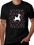 Whimsical Deer Graphic T-Shirt - Black