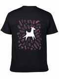 Whimsical Deer Graphic T-Shirt - Black