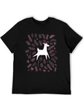 Whimsical Deer Graphic T-Shirt - Black