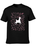 Whimsical Deer Graphic T-Shirt - Black
