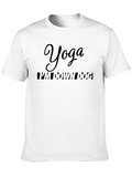 Yoga Im Down Dog Black Graphic Tee