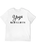 Yoga Im Down Dog Black Graphic Tee