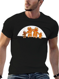 Gingerbread Family Black T-Shirt
