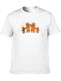 Gingerbread Family Black T-Shirt