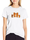 Gingerbread Family Black T-Shirt