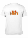 Gingerbread Family Black T-Shirt
