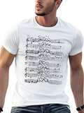 Music Notes Graphic Tee - Unique Design