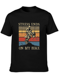 Stress Ends On My Bike Graphic Tee