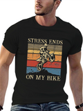 Stress Ends On My Bike Graphic Tee
