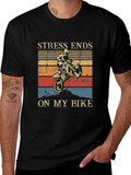 Stress Ends On My Bike Graphic Tee