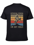 Stress Ends On My Bike Graphic Tee