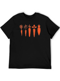 Funny Carrot Evolution Black T-Shirt