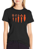 Funny Carrot Evolution Black T-Shirt