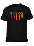 Funny Carrot Evolution Black T-Shirt