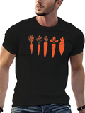 Funny Carrot Evolution Black T-Shirt