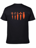 Funny Carrot Evolution Black T-Shirt
