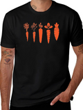 Funny Carrot Evolution Black T-Shirt