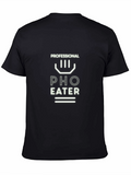 Professional Pho Eater Black Graphic T-Shirt