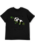 Lazy Panda Energy Saving Mode Graphic T-Shirt