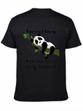 Lazy Panda Energy Saving Mode Graphic T-Shirt