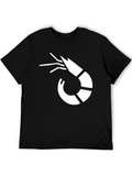 Shrimp Graphic Tee - Casual Black T-Shirt