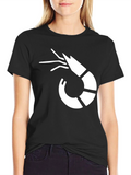 Shrimp Graphic Tee - Casual Black T-Shirt