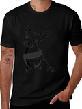 Chihuahua Graphic T-Shirt - Mens Black Tee