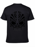 Tribal Skull Graphic Tee - Mens Black T-Shirt