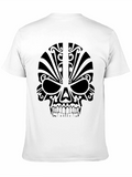 Tribal Skull Graphic Tee - Mens Black T-Shirt