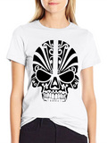 Tribal Skull Graphic Tee - Mens Black T-Shirt
