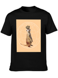 Meerkat King T-Shirt - Novelty Graphic Tee