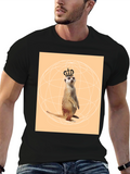 Meerkat King T-Shirt - Novelty Graphic Tee