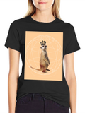 Meerkat King T-Shirt - Novelty Graphic Tee