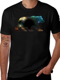 Galaxy Bear Graphic Black T-Shirt