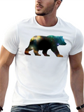Galaxy Bear Graphic Black T-Shirt