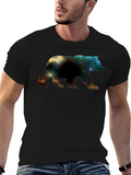 Galaxy Bear Graphic Black T-Shirt