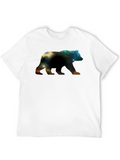 Galaxy Bear Graphic Black T-Shirt
