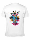 Cool Giraffe Graphic Tee - Tropical Vibes