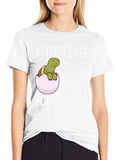Funny Turtle Early for Tomorrow Graphic T-Shirt