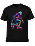 Skeleton Roller Skater Graphic Tee