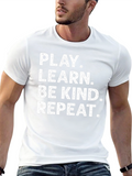 Play Learn Be Kind Repeat Black T-Shirt