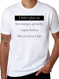 Vegan Badass T-Shirt - Funny Slogan Tee