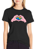 LGBTQ+ Heart Hands Graphic Tee - Pride