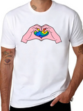 LGBTQ+ Heart Hands Graphic Tee - Pride