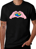 LGBTQ+ Heart Hands Graphic Tee - Pride