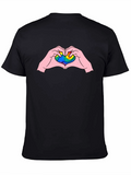 LGBTQ+ Heart Hands Graphic Tee - Pride