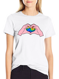 LGBTQ+ Heart Hands Graphic Tee - Pride