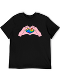 LGBTQ+ Heart Hands Graphic Tee - Pride
